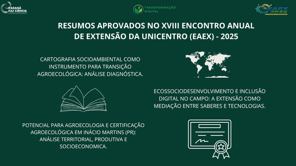 Resumos expandidos apresentados no XVIII Encontro Anual de Extensão da UNICENTRO (2025)